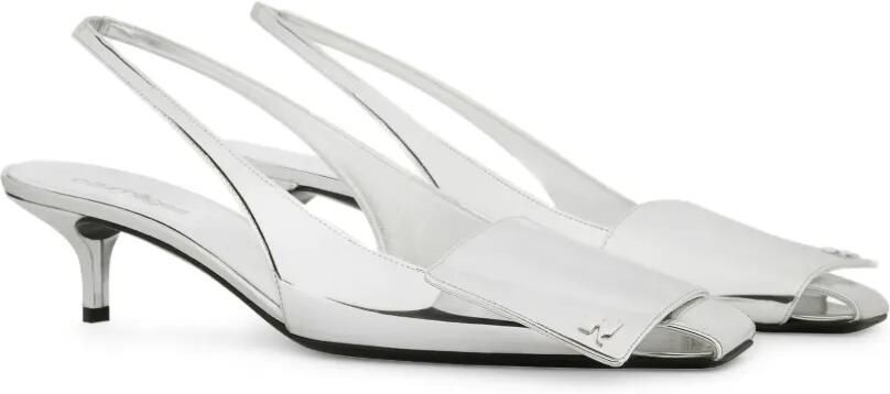 Courrèges 45 mm slingback pumps Wit - Foto 4