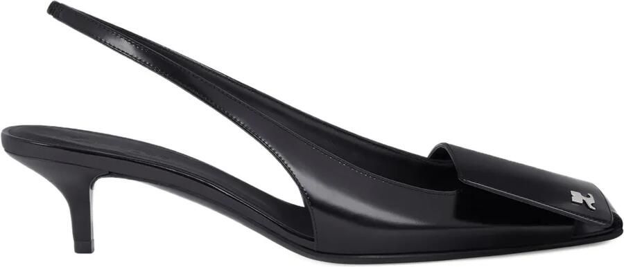 Courrèges 45 mm slingback pumps Zwart