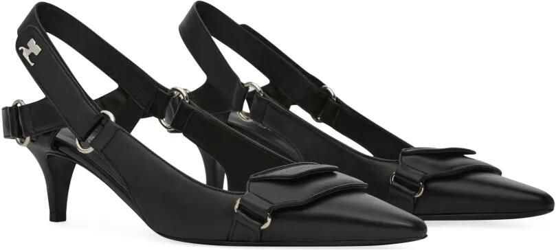 Courrèges 50 mm Racer slingback pumps Zwart - Foto 3