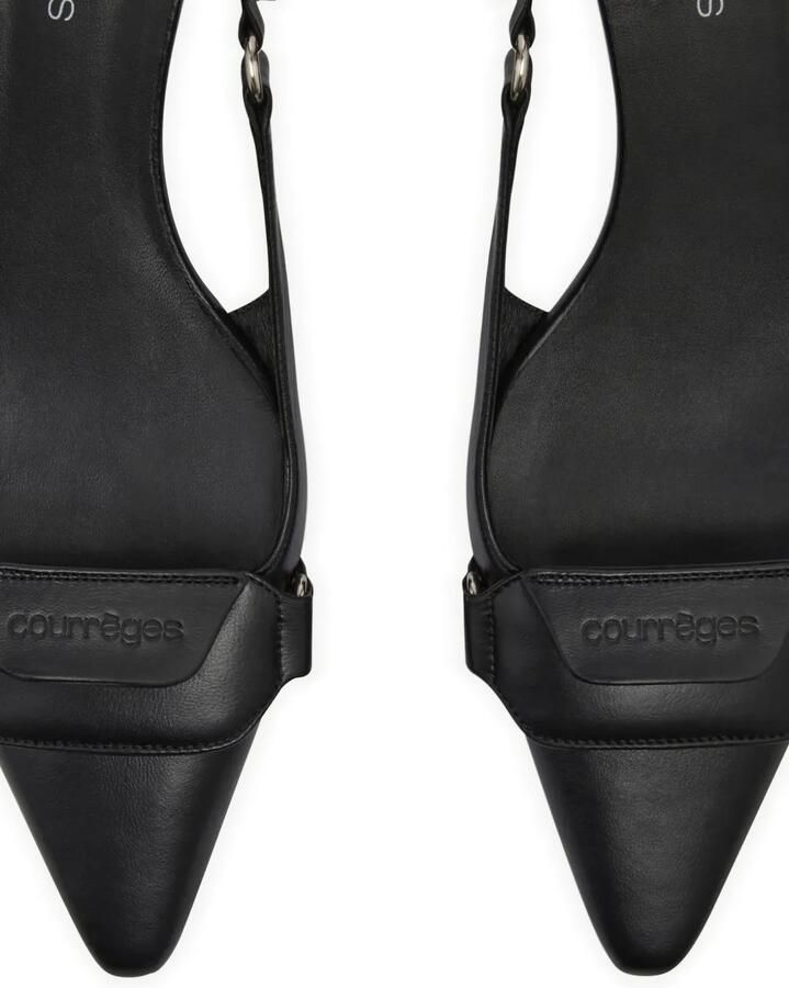 Courrèges 50 mm Racer slingback pumps Zwart - Foto 2