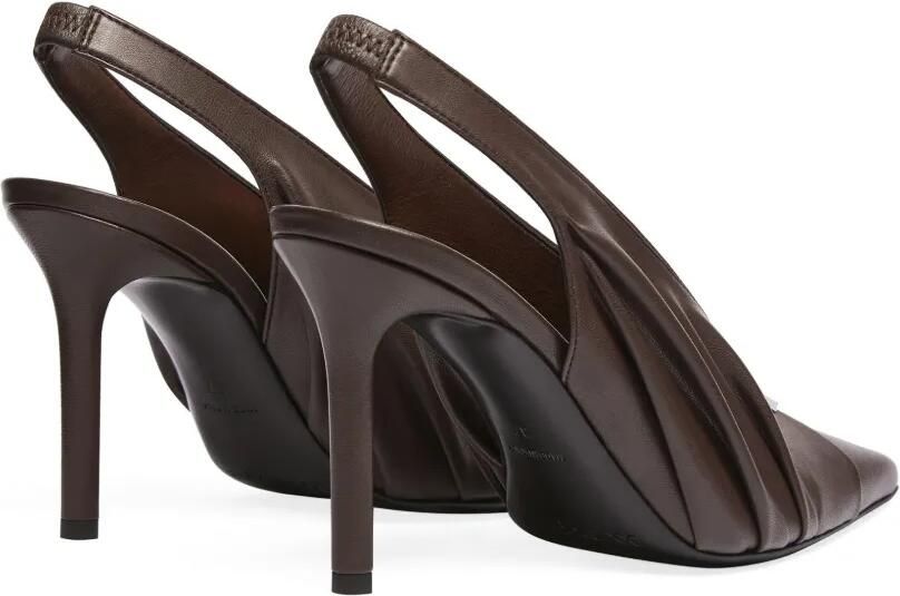 Courrèges 90 mm gedrapeerde slingback pumps Bruin - Foto 3