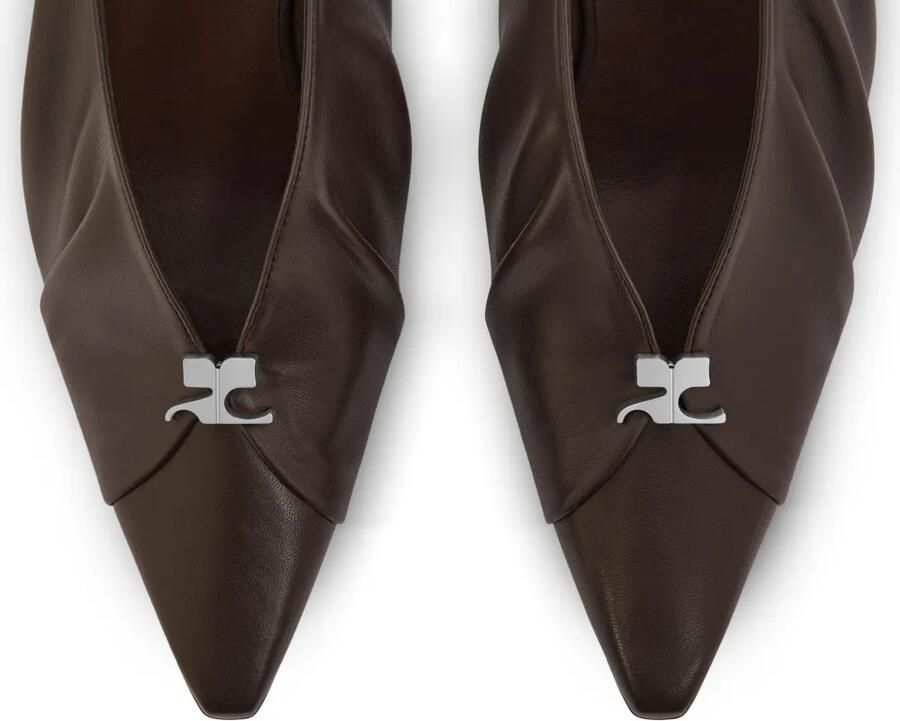 Courrèges 90 mm gedrapeerde slingback pumps Bruin - Foto 2