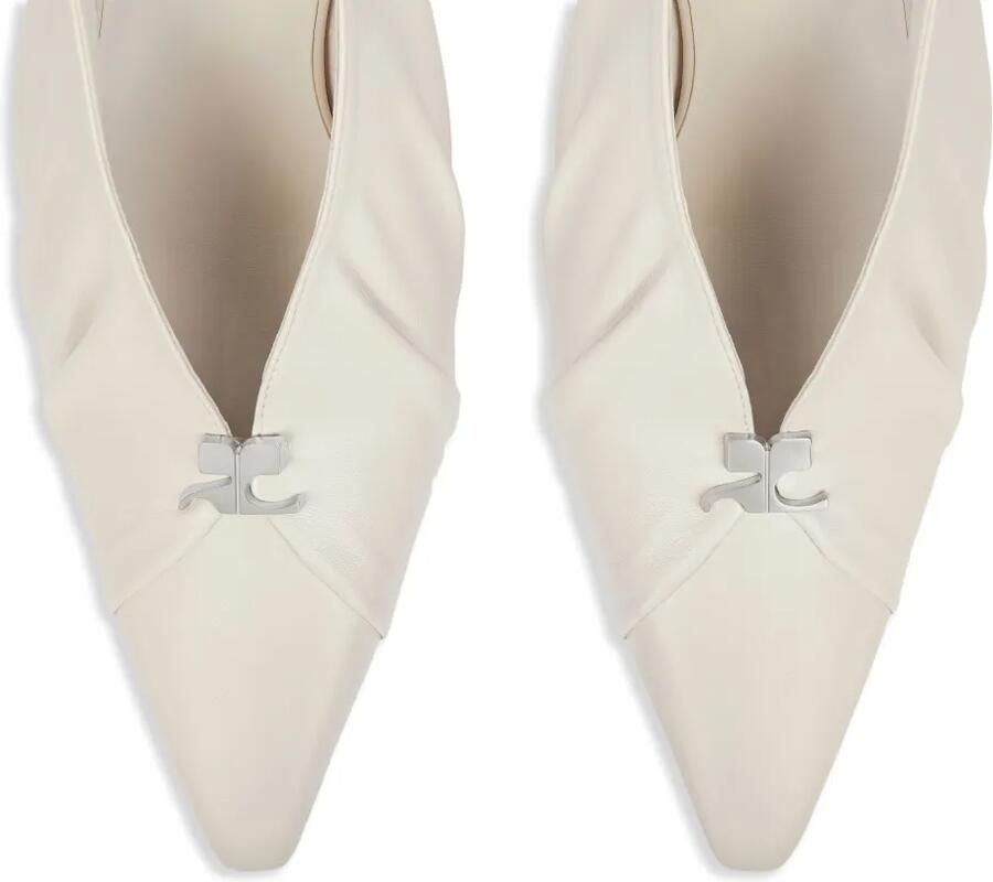 Courrèges Gedrapeerde slingbacks Wit - Foto 2