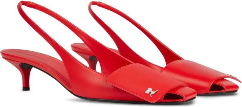 Courrèges Leren slingback pumps Rood - Foto 3