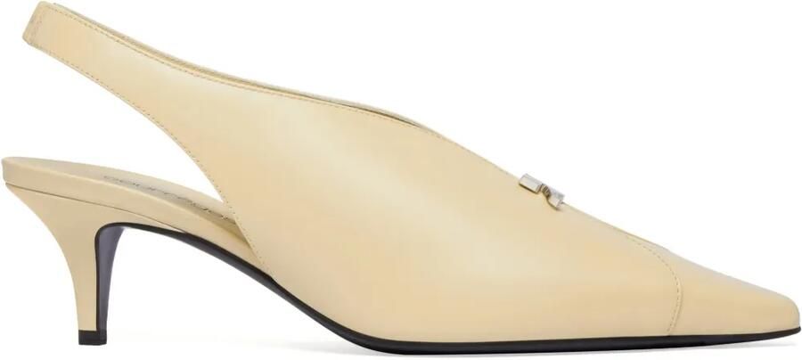 Courrèges Leren slingbacks Beige
