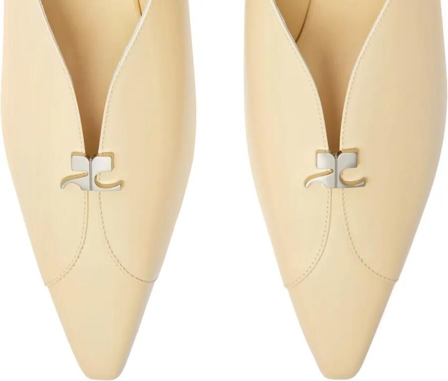 Courrèges Leren slingbacks Beige - Foto 2