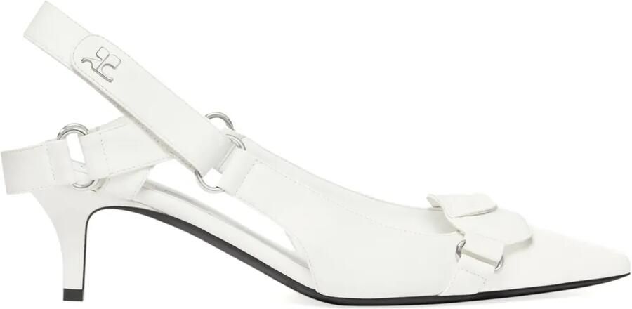 Courrèges Racer slingback pumps Wit