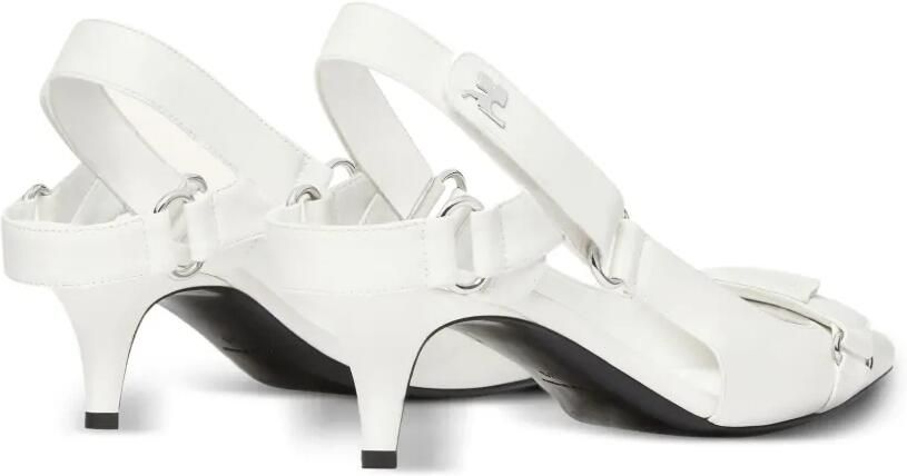 Courrèges Racer slingback pumps Wit - Foto 3