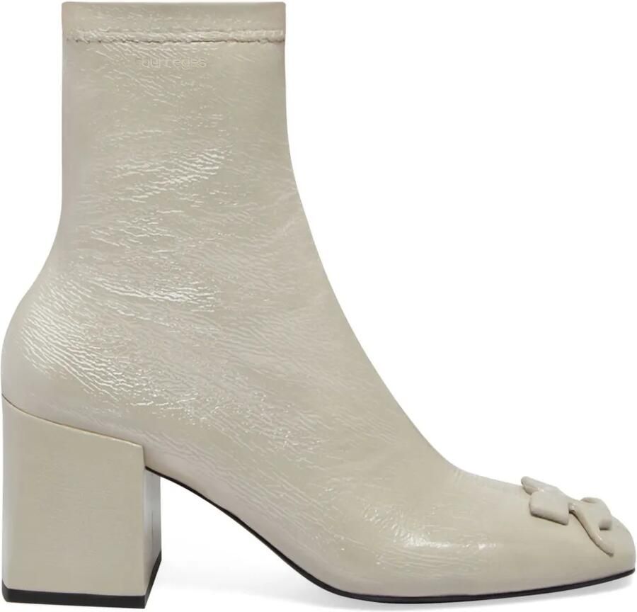 Courrèges Reedition enkellaarzen Beige