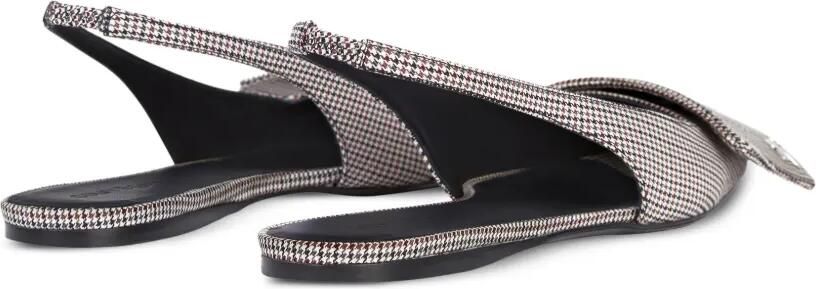 Courrèges Slingback ballerina's met pied-de-poule print Beige - Foto 4