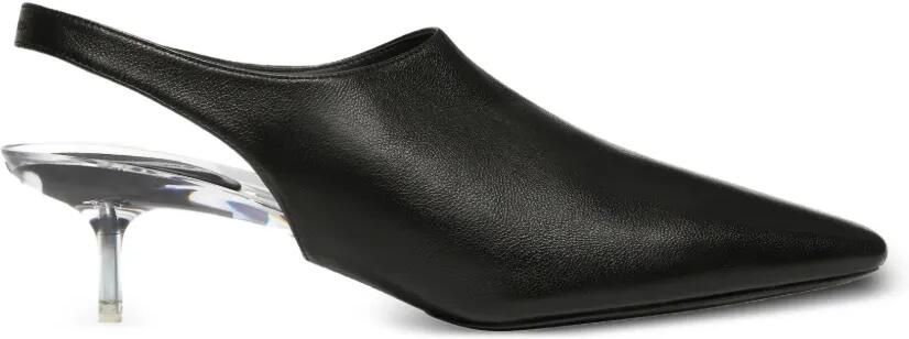 Courrèges Slingback pumps met doorzichtige hak Zwart