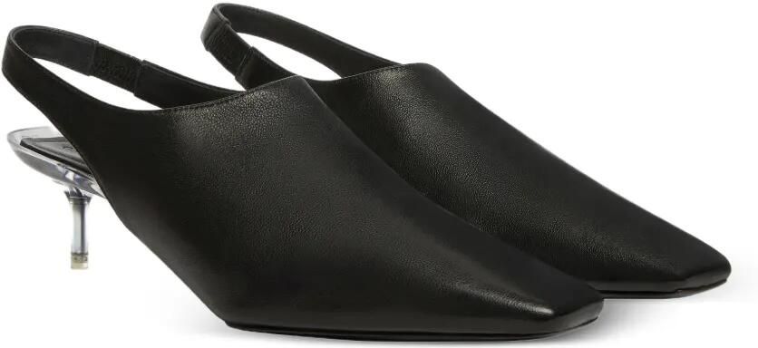 Courrèges Slingback pumps met doorzichtige hak Zwart - Foto 3