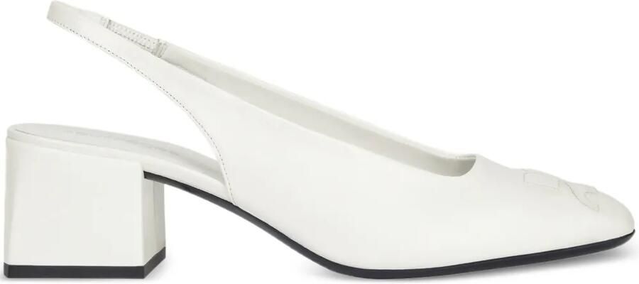 Courrèges Slingback pumps met logo Wit