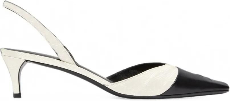 Courrèges Slingback pumps met vinyl neus Wit