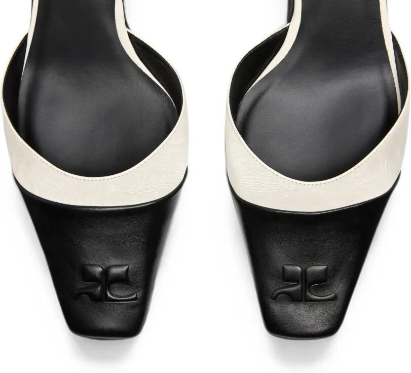 Courrèges Slingback pumps met vinyl neus Wit - Foto 2