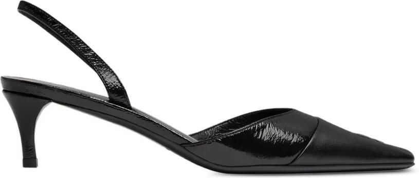Courrèges Slingback pumps met vinyl neus Zwart