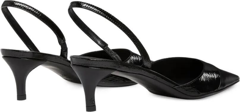 Courrèges Slingback pumps met vinyl neus Zwart - Foto 3