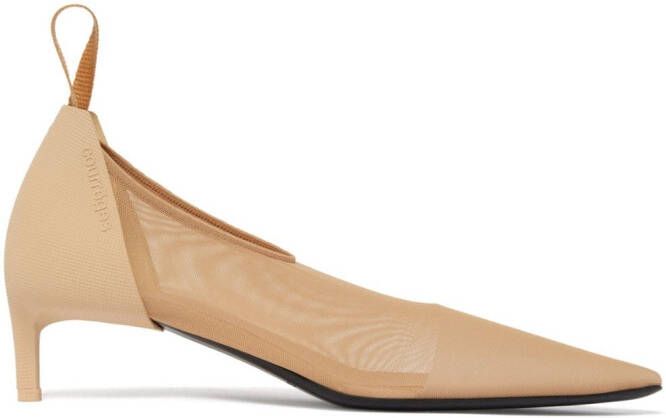 Courrèges Diving pumps met mesh Beige