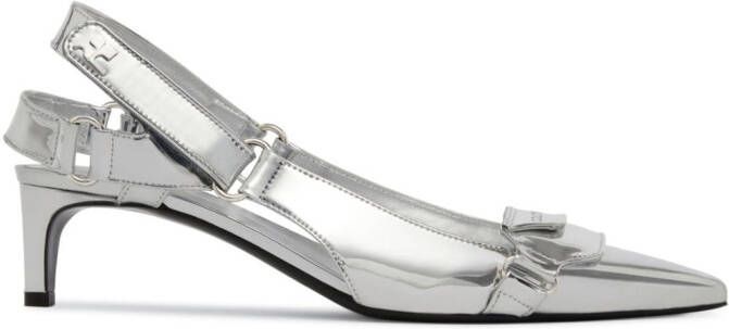 Courrèges Racer pumps Zilver