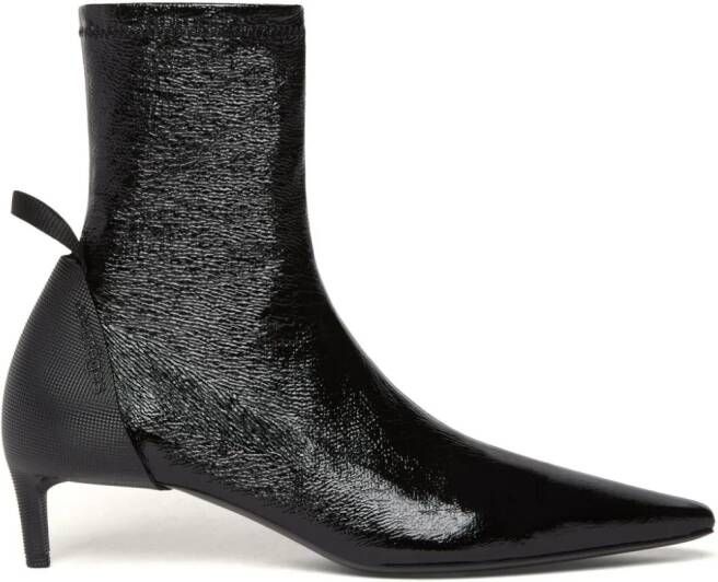 Courrèges Scuba vinyl laarzen Zwart