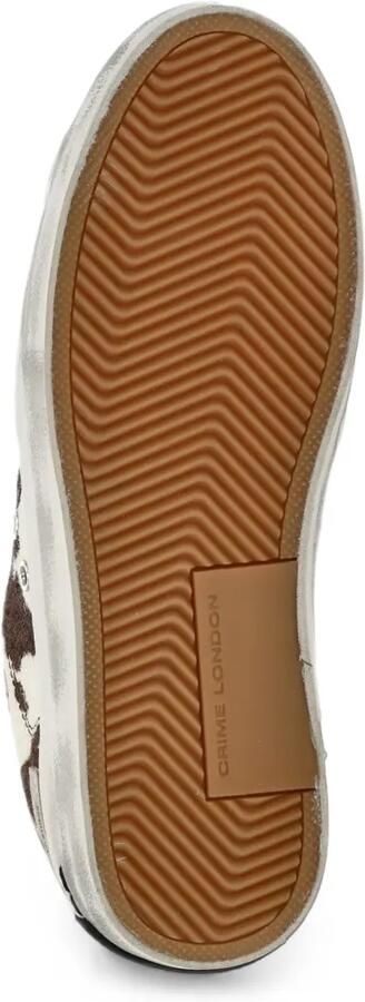 Crime London animal-print glitter-detail sneakers Wit