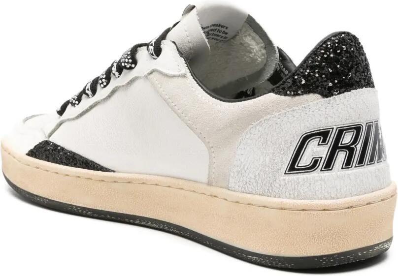 Crime London Chelsea leren sneakers met glitter-detail Wit - Foto 2