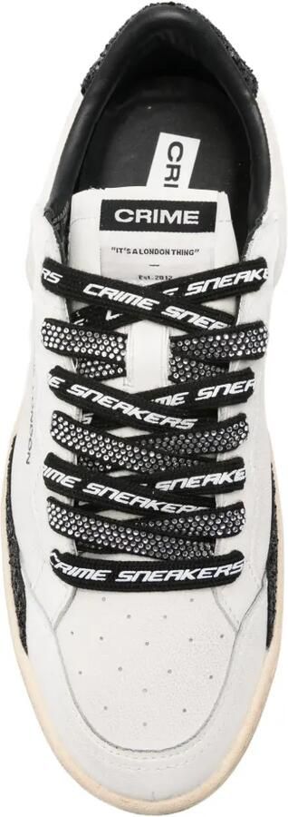 Crime London Chelsea leren sneakers met glitter-detail Wit - Foto 4