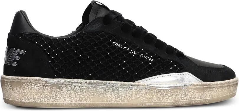 Crime London Chelsea leren sneakers verfraaid met studs Zwart