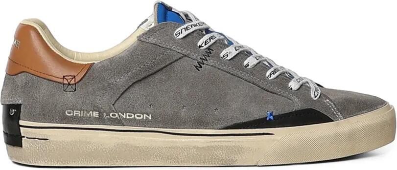 Crime London Deconstructed logoprint sneakers met gerafelde afwerking Grijs