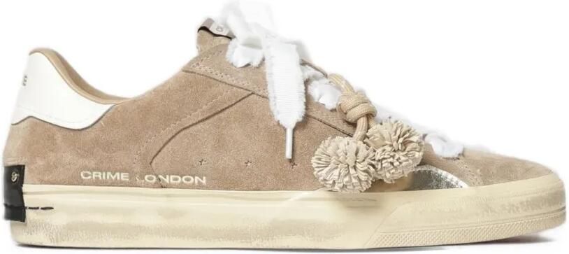 Crime London Deconstructed pompom sneakers Beige