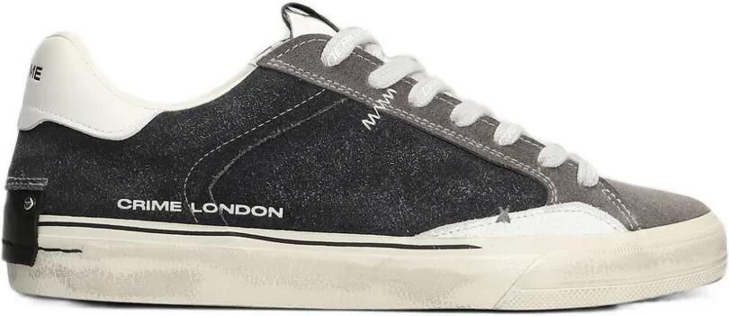 Crime London Deconstructed sneakers met gerafeld effect en vlakken Grijs