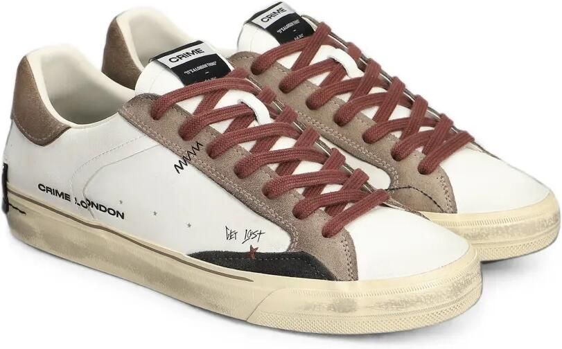 Crime London Deconstructed sneakers met gerafeld effect en vlakken Wit - Foto 4