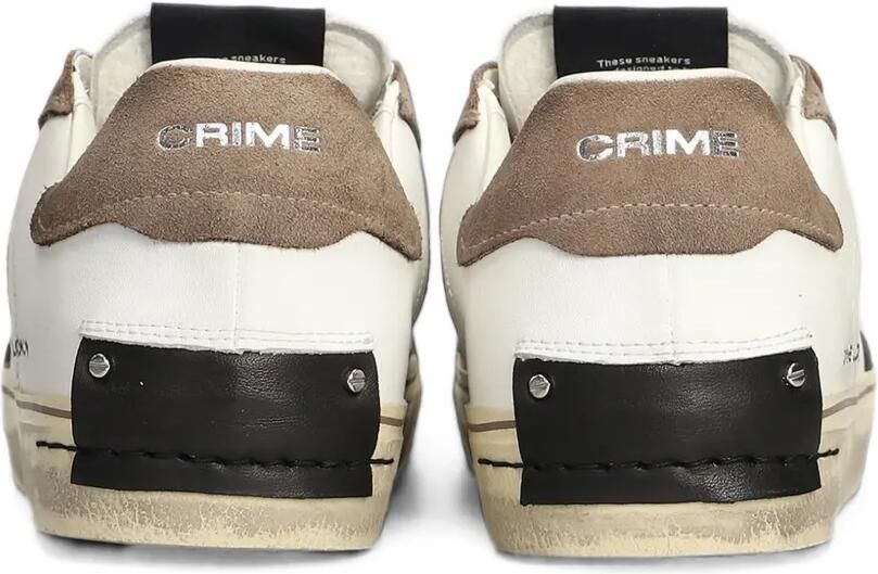 Crime London Deconstructed sneakers met gerafeld effect en vlakken Wit - Foto 3