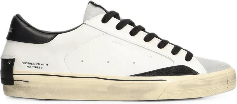 Crime London Distressed 2.0 leren sneakers Wit