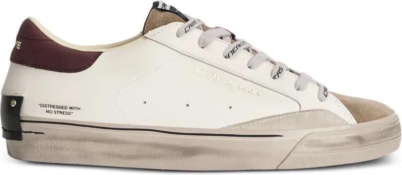 Crime London DISTRESSED 2.0 sneakers met vlakken Wit