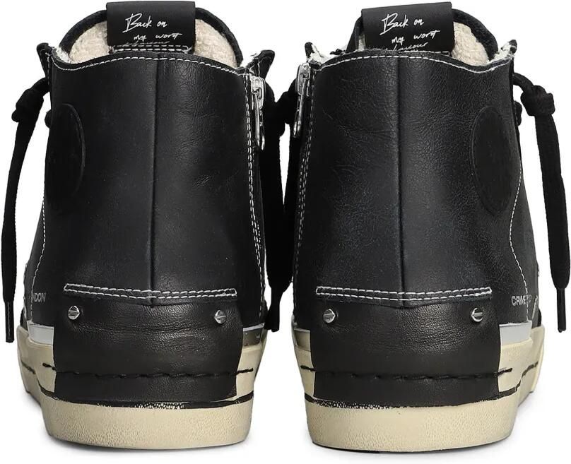 Crime London distressed-effect high-top sneakers Zwart - Foto 3