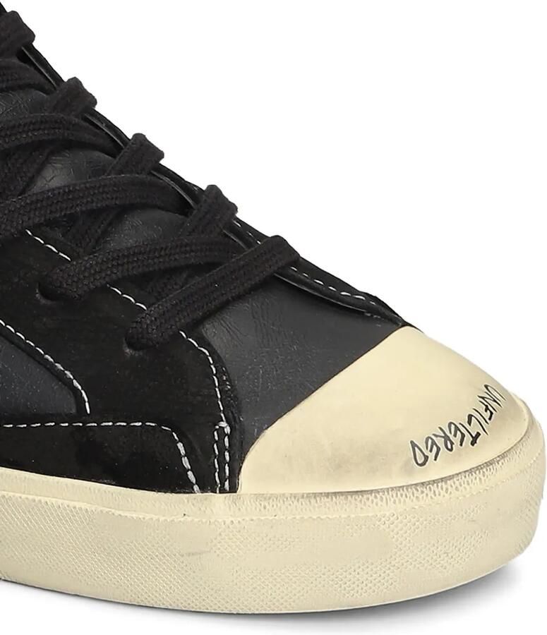 Crime London distressed-effect high-top sneakers Zwart - Foto 2