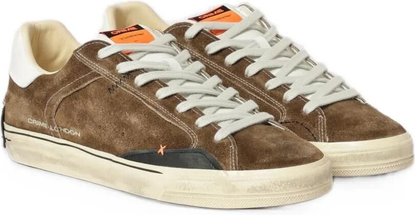 Crime London distressed-effect leather sneakers Beige - Foto 2