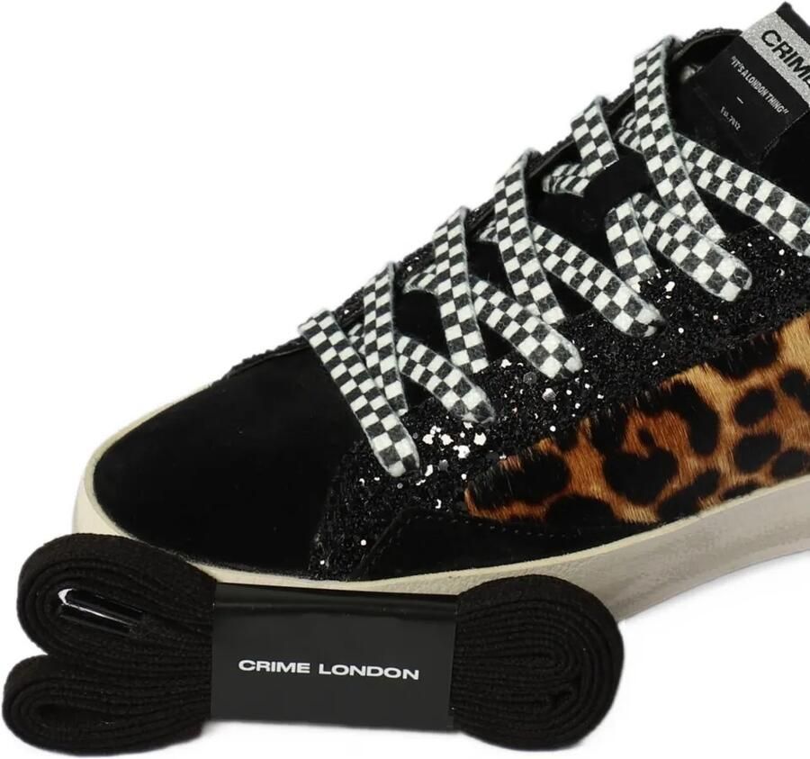 Crime London distressed leopard-print sneakers Zwart - Foto 2