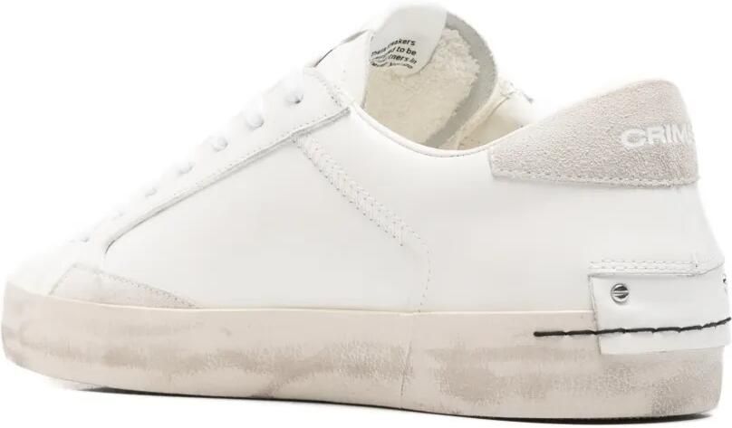 Crime London Distressed leren sneakers Wit - Foto 2