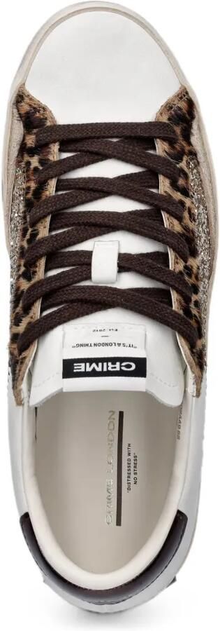 Crime London Distressed sneakers met glitters Wit - Foto 4