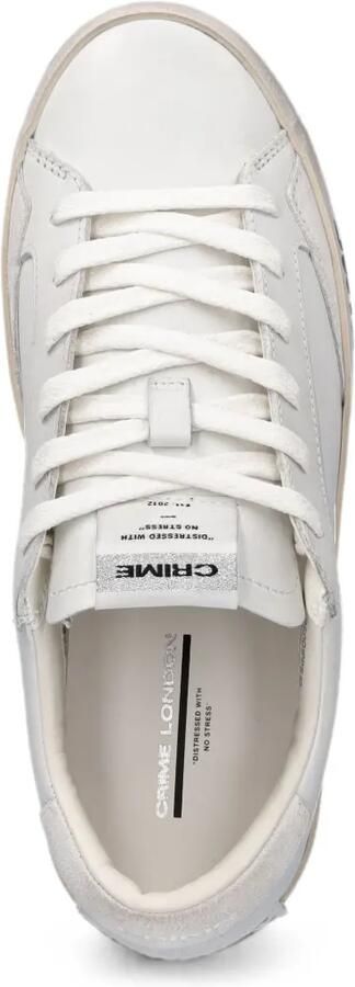 Crime London Distressed sneakers met tekst-print Wit - Foto 4