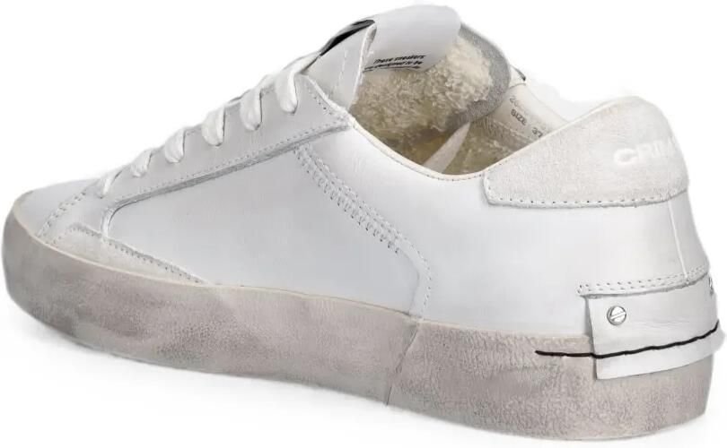 Crime London Distressed sneakers met tekst-print Wit - Foto 2