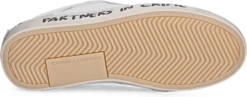 Crime London Distressed sneakers met tekst-print Wit - Foto 5