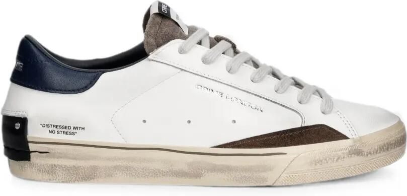 Crime London Distressed sneakers met vlakken Wit