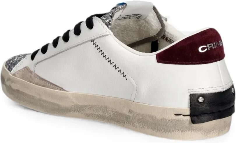 Crime London Distressed sneakers verfraaid met glitters Wit - Foto 3
