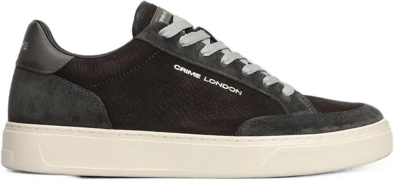 Crime London Eclipse leren sneakers met gebarsten effect Bruin