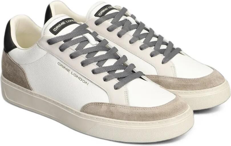 Crime London Eclipse leren sneakers met suède vlakken Wit - Foto 4