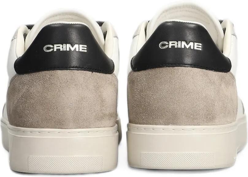 Crime London Eclipse leren sneakers met suède vlakken Wit - Foto 3