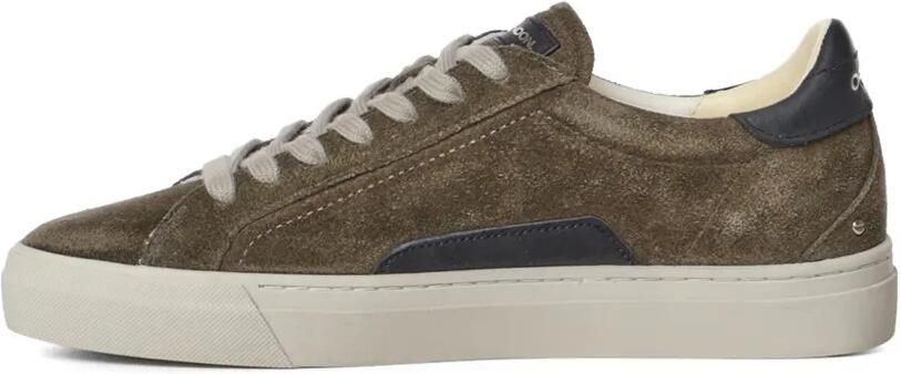 Crime London Essential suède sneakers met logo-print Groen - Foto 4